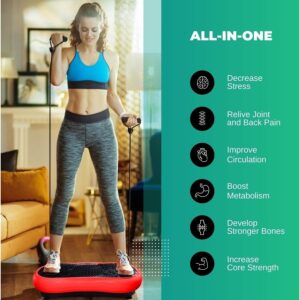 social hike red vibration machine platform exercise plate whole body workout